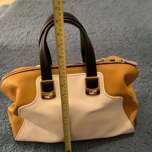 Fendi Black Leather Dolce Marmol Drawstring Convertible Tote  Fendi Dolce Marmol Leather Satchel Bag